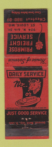 Matchbook Cover - Primrose Freight Service Trucking St Louis MO