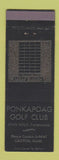 Matchbook Cover - Ponkapoag Golf Club Canton MA