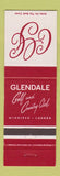 Matchbook Cover - Glendale Golf and Country Club Winnipeg MB