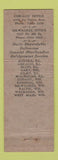 Matchbook Cover - Advance Transportation Trucking Chicago Milwaukee WEAR