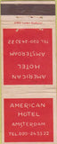 Matchbook Cover - American Hotel Amsterdam WEAR