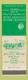 Matchbook Cover - Bonnie Brook Country Club Detroit MI