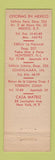 Matchbook Cover - Acme Fast Freight Trucking Mexico Locations