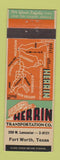 Matchbook Cover - Herrin Transportation Trucking Fort Worth TX