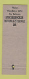 Matchbook Cover - Knickerbocker Moving Storage Trucking Cleveland OH WEAR