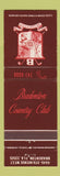 Matchbook Cover - Bradenton Country Club FL