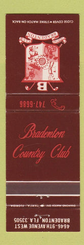 Matchbook Cover - Bradenton Country Club FL