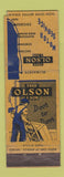 Matchbook Cover - Fred Olson Son Motor Service Trucking Chicago Milwaukee WEAR