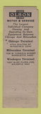 Matchbook Cover - Fred Olson Son Motor Service Trucking Chicago Milwaukee WEAR