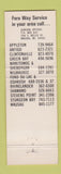 Matchbook Cover - Fore Way Express Trucking Wausau WI