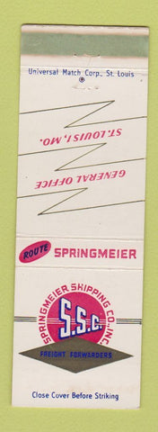 Matchbook Cover - Springmeier Trucking Freight St Louis MO WEAR