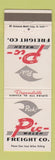 Matchbook Cover - Pic Walsh Freight Trucking