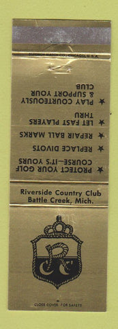 Matchbook Cover - Riverside Country Club Battle Creek MI