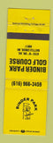 Matchbook Cover - Binder Park Golf Course Battle Creek MI WEAR
