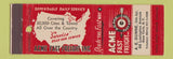 Matchbook Cover - Acme Fast Freight Trucking New York City AE Dunne