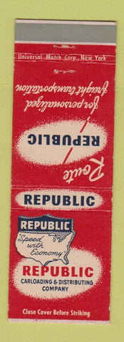 Matchbook Cover - Republic Carloading Trucking