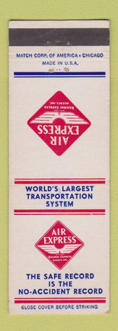 Matchbook Cover - Air Express Trucking Railway Edgar Keller Chicago IL
