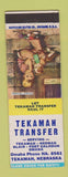 Matchbook Cover - Tekamah Transfer Trucking NE Herman Blair Fort Calhoun