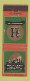 Matchbook Cover - Highland Golf and Country Club Indianapolis IN WEAR