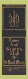 Matchbook Cover - Town and Country Club of St Paul MN
