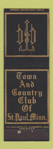 Matchbook Cover - Town and Country Club of St Paul MN