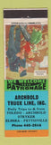 Matchbook Cover - Archbold Line Trucking Elmira Toledo Stryker Pettisville OH