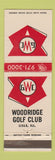 Matchbook Cover - Woodridge Golf Club Lisle IL