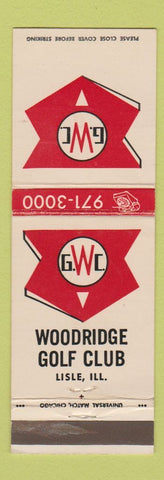 Matchbook Cover - Woodridge Golf Club Lisle IL