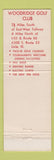 Matchbook Cover - Woodridge Golf Club Lisle IL