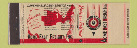 Matchbook Cover - Acme Fast Freight Trucking