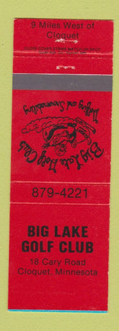 Matchbook Cover - Big Lake Golf Club Cloquet MN