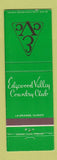 Matchbook Cover - Edgewood Valley Country Club La Grange IL