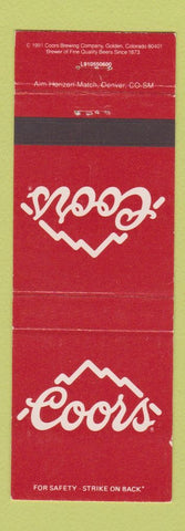 Matchbook Cover - Coors Beer Golden Colorado