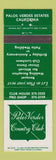 Matchbook Cover - Palos Vedres Country Club CA