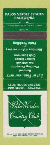 Matchbook Cover - Palos Vedres Country Club CA