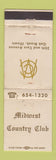 Matchbook Cover - Midwest Country Club Oak Brook IL WEAR