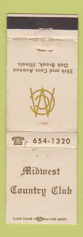 Matchbook Cover - Midwest Country Club Oak Brook IL WEAR