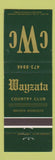 Matchbook Cover - Wayzata Country Club MN