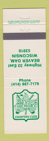 Matchbook Cover - Old Hickory Country Club Beaver Dam WI