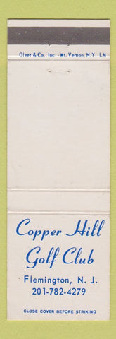 Matchbook Cover - Copper Hill Golf Club Flemington NJ WORN