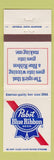 Matchbook Cover - Pabst Blue Ribbon Beer