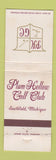 Matchbook Cover - Plum Hollow Golf Club Southfield MI WEAR