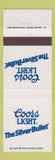Matchbook Cover - Coors Light Beer Silver Bullet