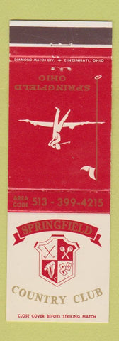 Matchbook Cover - Springfield Country Club OH