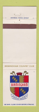 Matchbook Cover - Birmingham Country Club MI
