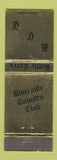 Matchbook Cover - Riverside Country Club Battle Creek MI GOLD