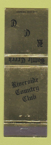 Matchbook Cover - Riverside Country Club Battle Creek MI GOLD