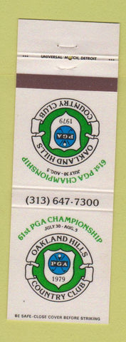 Matchbook Cover - Oakland Hills Country Club MI 61st PGA Championship