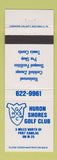 Matchbook Cover - Huron Shores Golf Club Port Sanilac MI