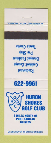 Matchbook Cover - Huron Shores Golf Club Port Sanilac MI